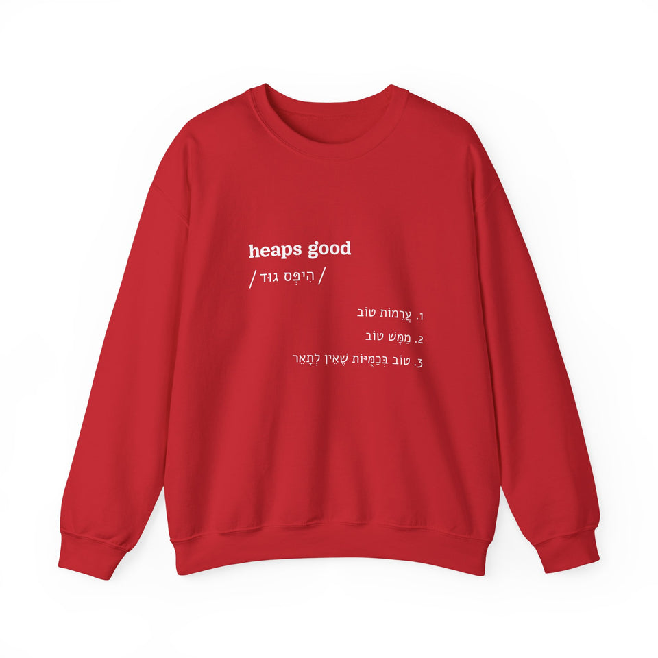 heaps good sweatshirt in Red, front view