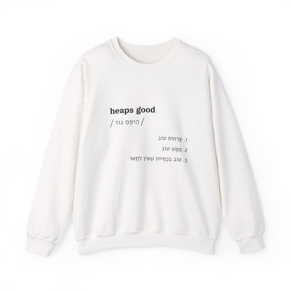 heaps good sweatshirt in White, front view